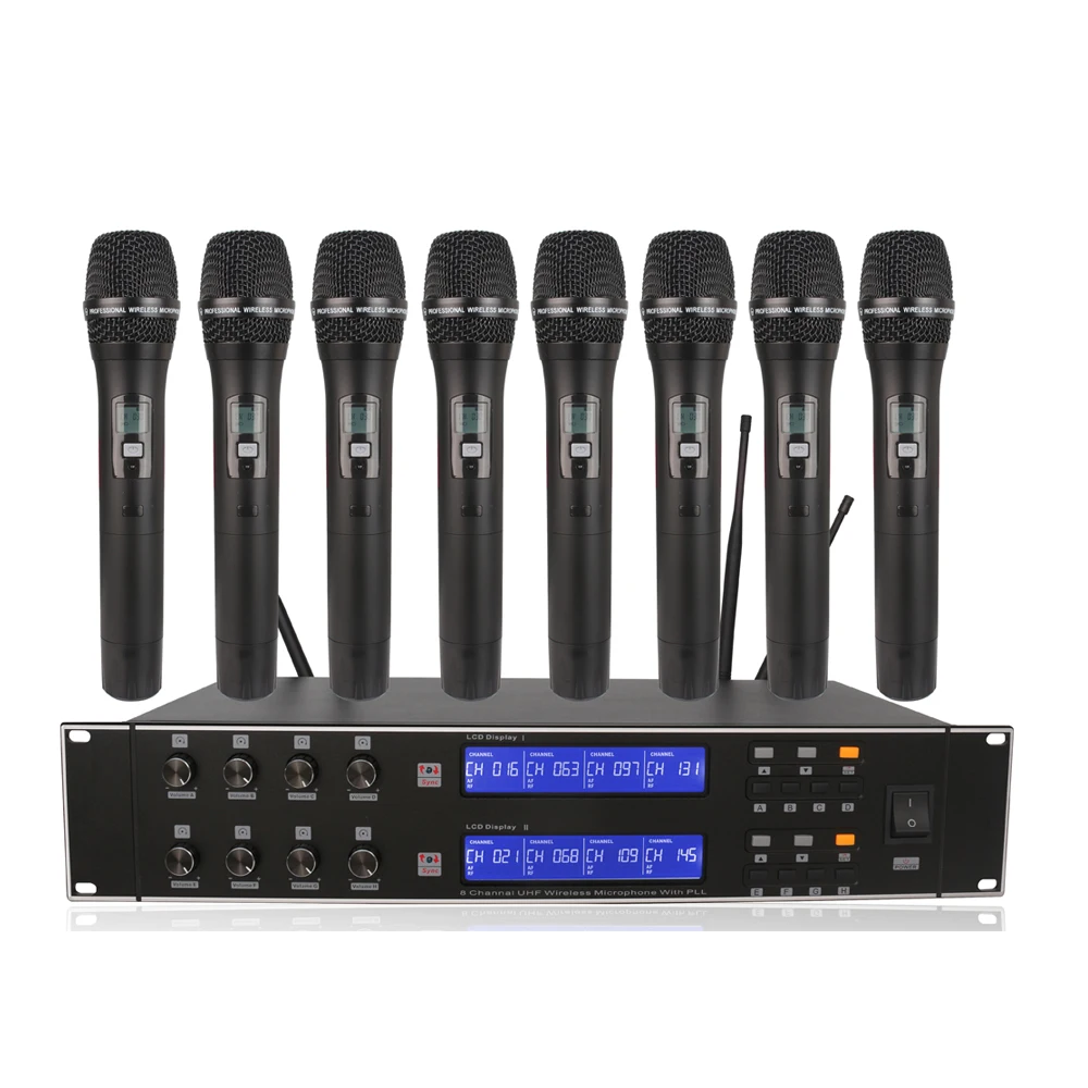 

New UHF professional desktop microphone wireless 8 channel conference