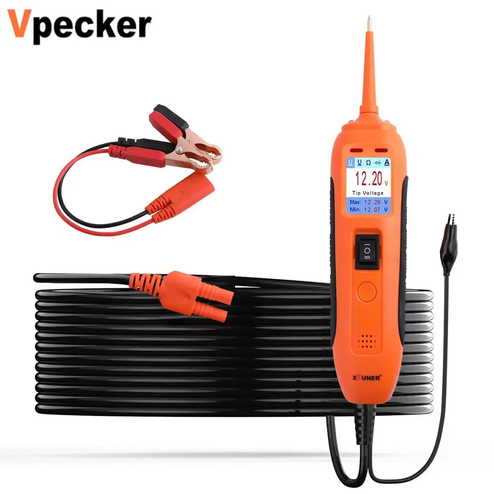 

Vpecker XTUNER PT101 Obd2 Car Battery Tester Circuit Tester DC/AC 12V 24V Circuit Voltage Test OBD2 Scanner Diagnostic Tool