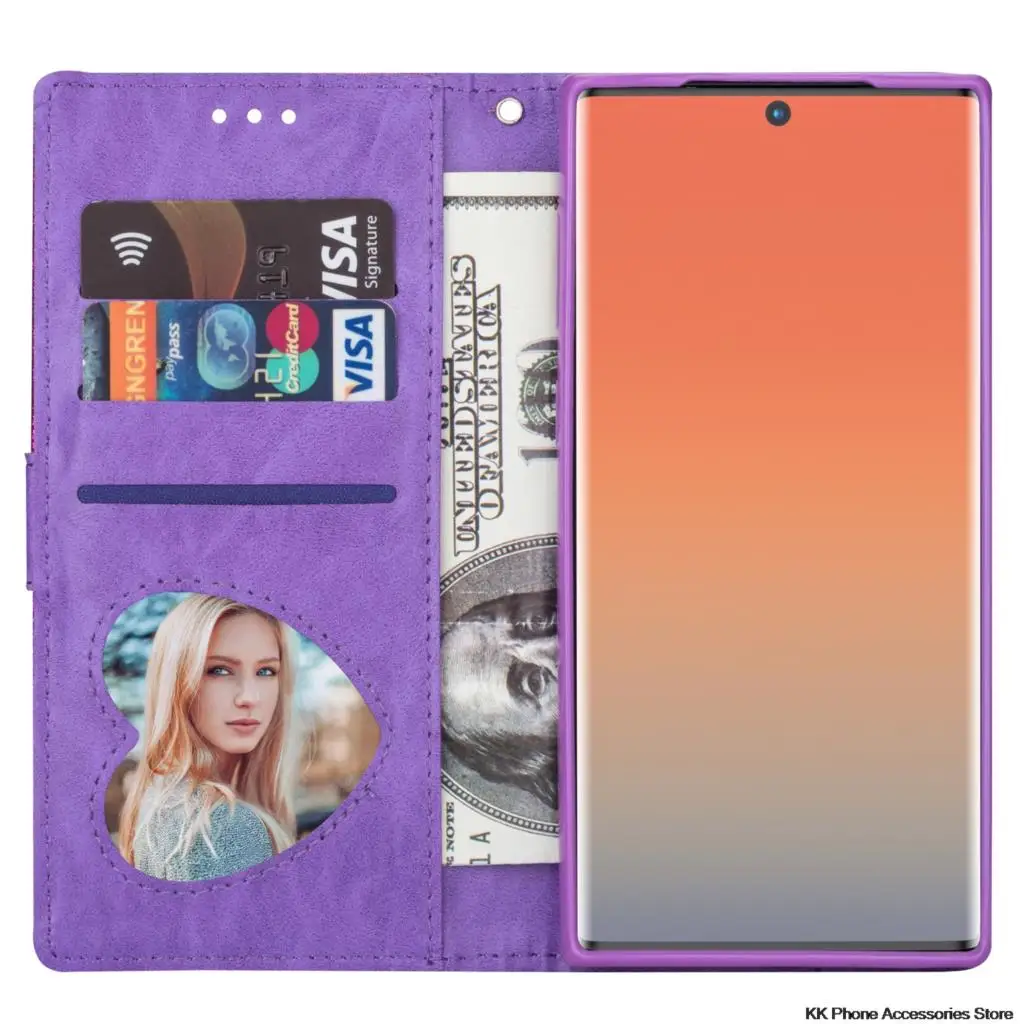 Блестящий кожаный чехол книжка на молнии для телефона Samsung Note 10 Plus + 9 8 A70 A60 A50 A40 A30