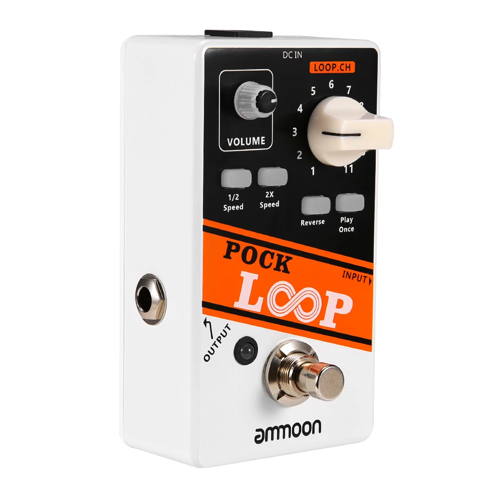 Ammoon POCK LOOP Looper педаль для гитарных эффектов 11 контур макс. 1/2 мин Время записи