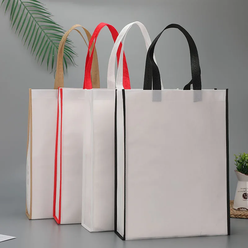 

Шт., Пользовательский логотип пустые многоразовые нетканые ручная сумка для шоппинга