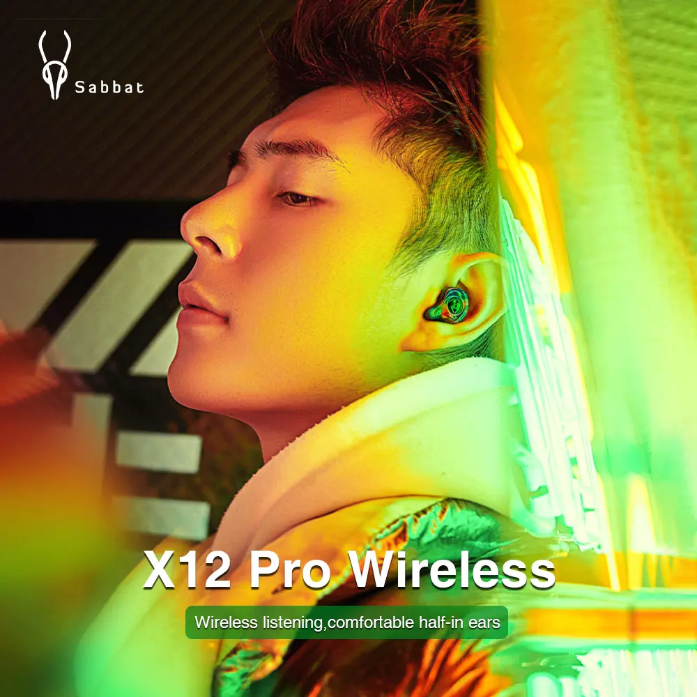 TWS-наушники Sabbat X12 Pro Bluetooth 5 1 спортивные Hi-Fi водостойкие с шумоподавлением |