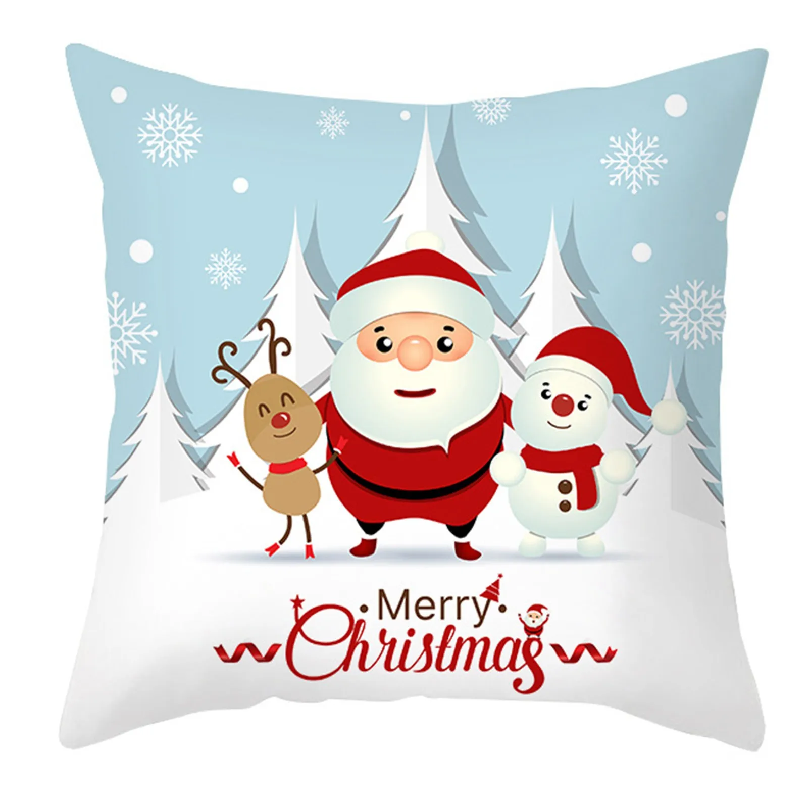

2022 Merry Christmas Cushion Cover Santa Claus Snowman Decorations For Home Xmas Gifts Navidad Noel Happy New Year Decor