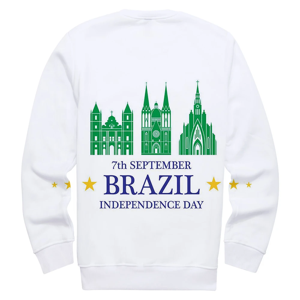 

2021 Brazil September 7 Brazil Independence Day National Holiday 3D Print Round Neck Sweatshirt Men/Women Hip hop O-neck Clothes