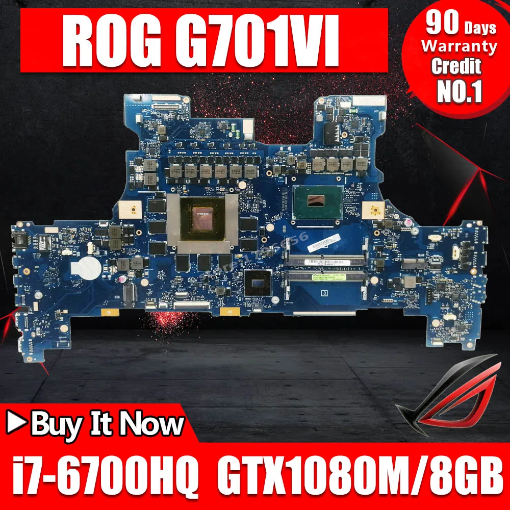 Verkauf Akemy G701VI Motherboard REV 2,0 Mainboard Für For Asus ROG G701 G701V G701VI Laptop Motherboard Test OK I7-6700HQ CPU GTX1080/8GB