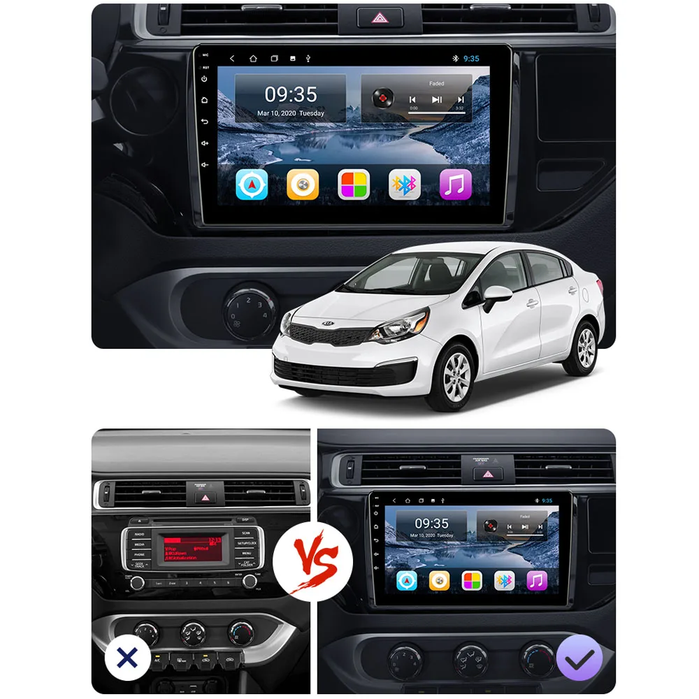 Для Kia RIO K3 2015 2016 2017 2 Din 9 дюймов Android 8 1 Автомобильный мультимедийный плеер