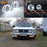 ultra bright smd led angel eyes halo rings kit day light car accessories for volkswagen vw golf mk1 mk2 gti twin headlight