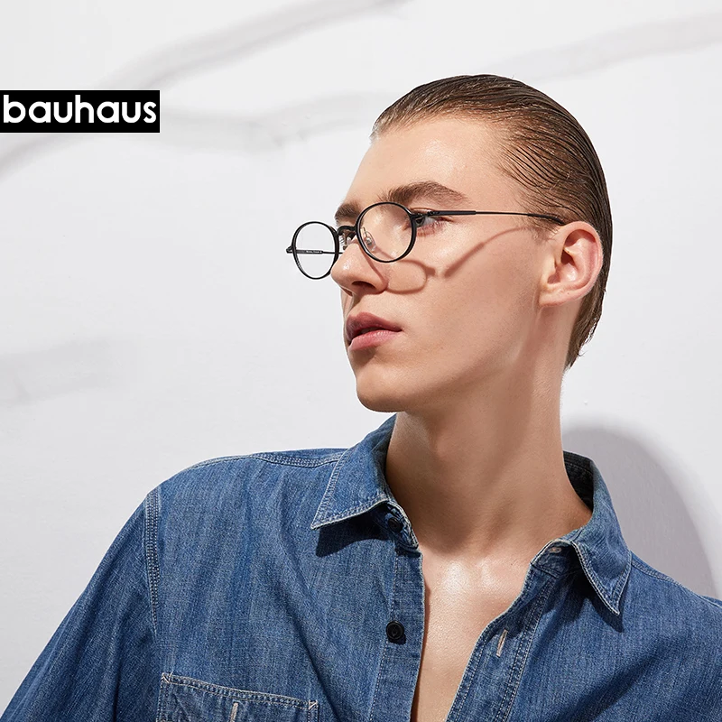 2359 bauhaus дешевые круглые тонкие унисекс оправы для очков|Женские очки кадры| |