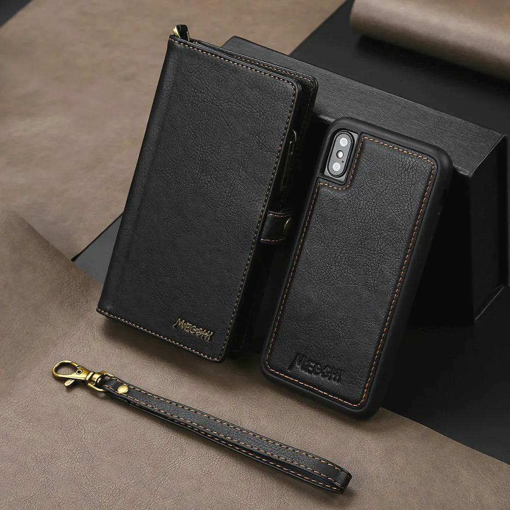 Деловой чехол кошелек Многофункциональный магнитный для iPhone 11 Pro бампер на