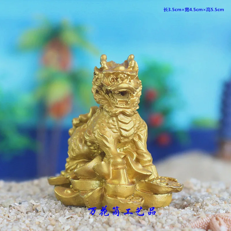 

Gold Kirin Accessories Wangcai Family Decoration