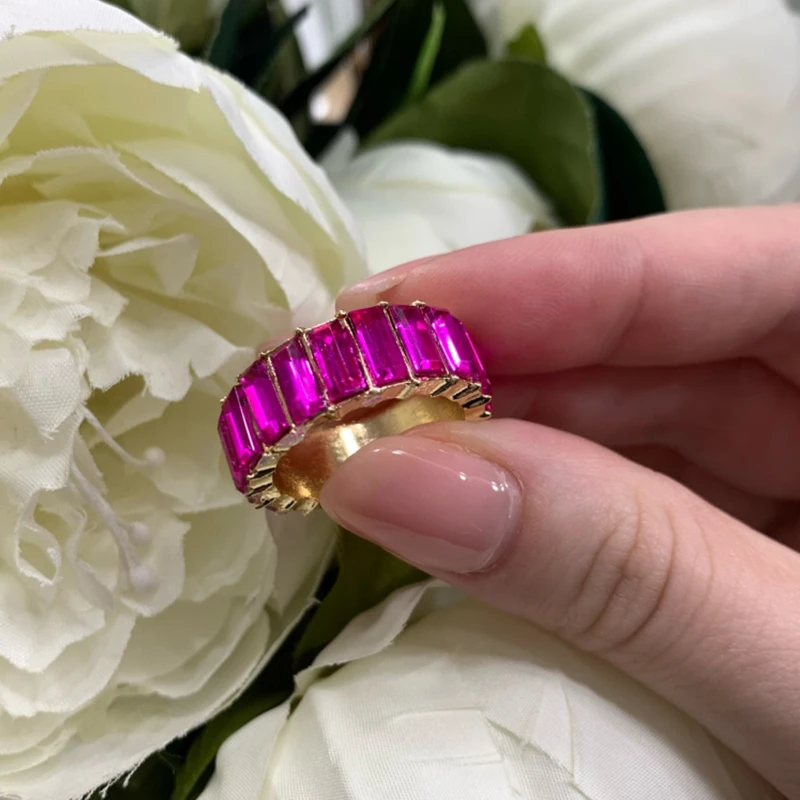 

3A Cubic Zirconia Finger Ring Jewelry For Women Men Unisex Bohemian Colorful Finger Ring Women Diy Statement Rings Accessory