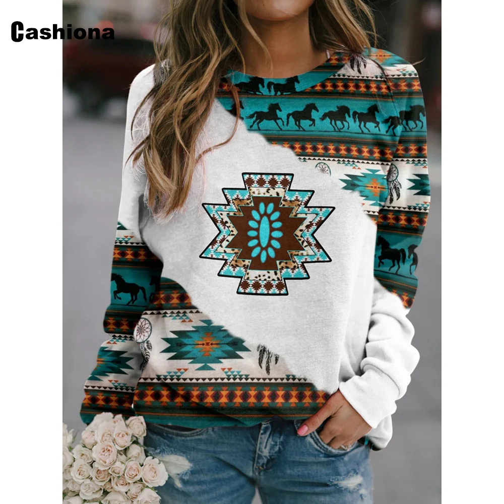 

Cashiona Plus Size Women Fashion Leisure T-shirt Round Neck Loose Vintage 3D Print Top 2022 Spring New Casual shirts Clothing