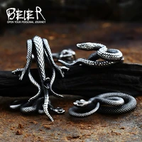 fashion vintage women men snake stainless steel pendant chain necklace jewelry bp8 492
