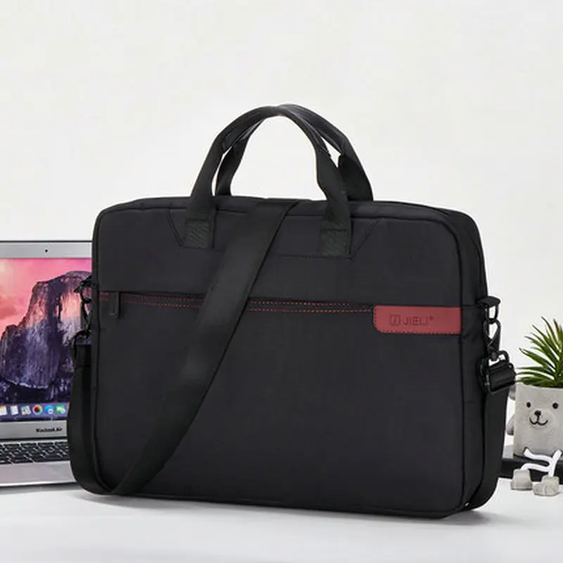 Fashion Black 15 Inch laptop bag Shakeproof Mens Computer Bag Office Business Messenger Bag