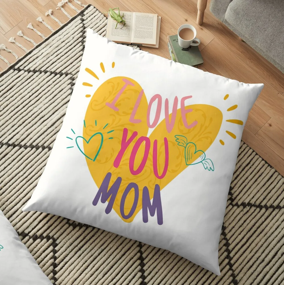 

Счастливый День матери красочные I Love Mom» («Я люблю маму») печатные декоративные подушки дивана Наволочка украшения для домашнего декора, на...