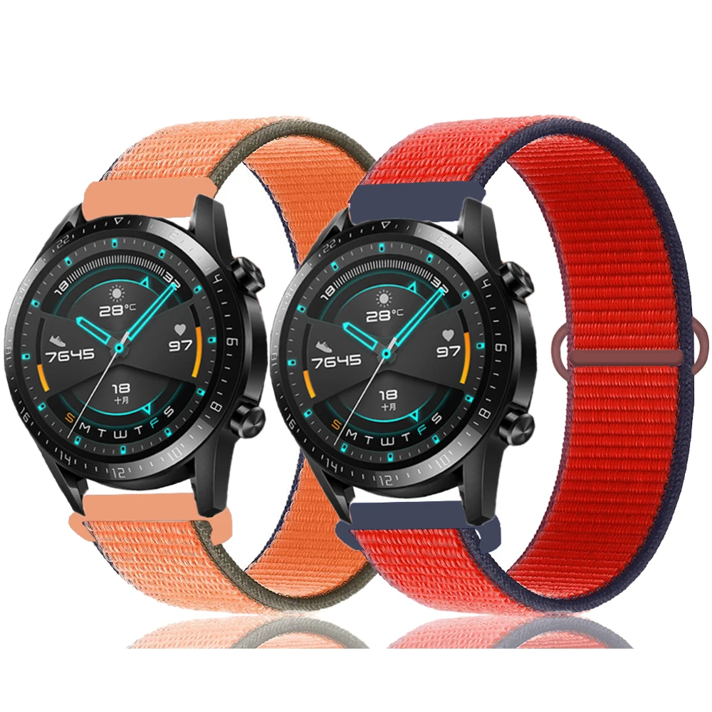 

Nylon loop band for Samsung watch 3/Galaxy watch active 2/gear S3 frontier bracelet amazfit correa HUAWEI watch GT2/2e/pro strap