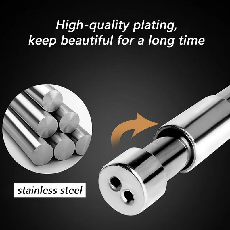 Adjustable Spring Tension Rod Rail For Clothes Towels 1pc Stainless Steel Shower Curtain Ploes Retractable Fixed Hanging | Дом и сад