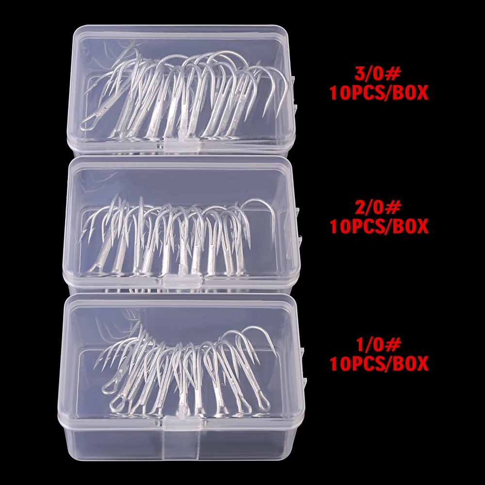 YLEO 10 шт./кор. белый цвет тройной рыболовный крючок овербирующий Антикоррозийная