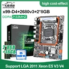 X99 D4 набор материнских плат с Ксеон E5 2680 V3 LGA2011-3 Процессор 2 шт. X 8 ГБ = 16 Гб DDR4 2133 МГц памяти