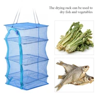 foldable multi layer drying rack fish vegetables fruit herb hanging net dry cage durable 4 layer dual zipper pe steel drying net