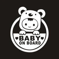 interesting baby on board fashion pvc decals motorcycle car sticker car styling blacksilver colorful cover scratches 15cmx13cm
