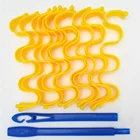 12 шт. 30 см бигуди спиральные бигуди без нагревательных волн Набор для укладки Спиральные бигуди с 2 крючками для укладки