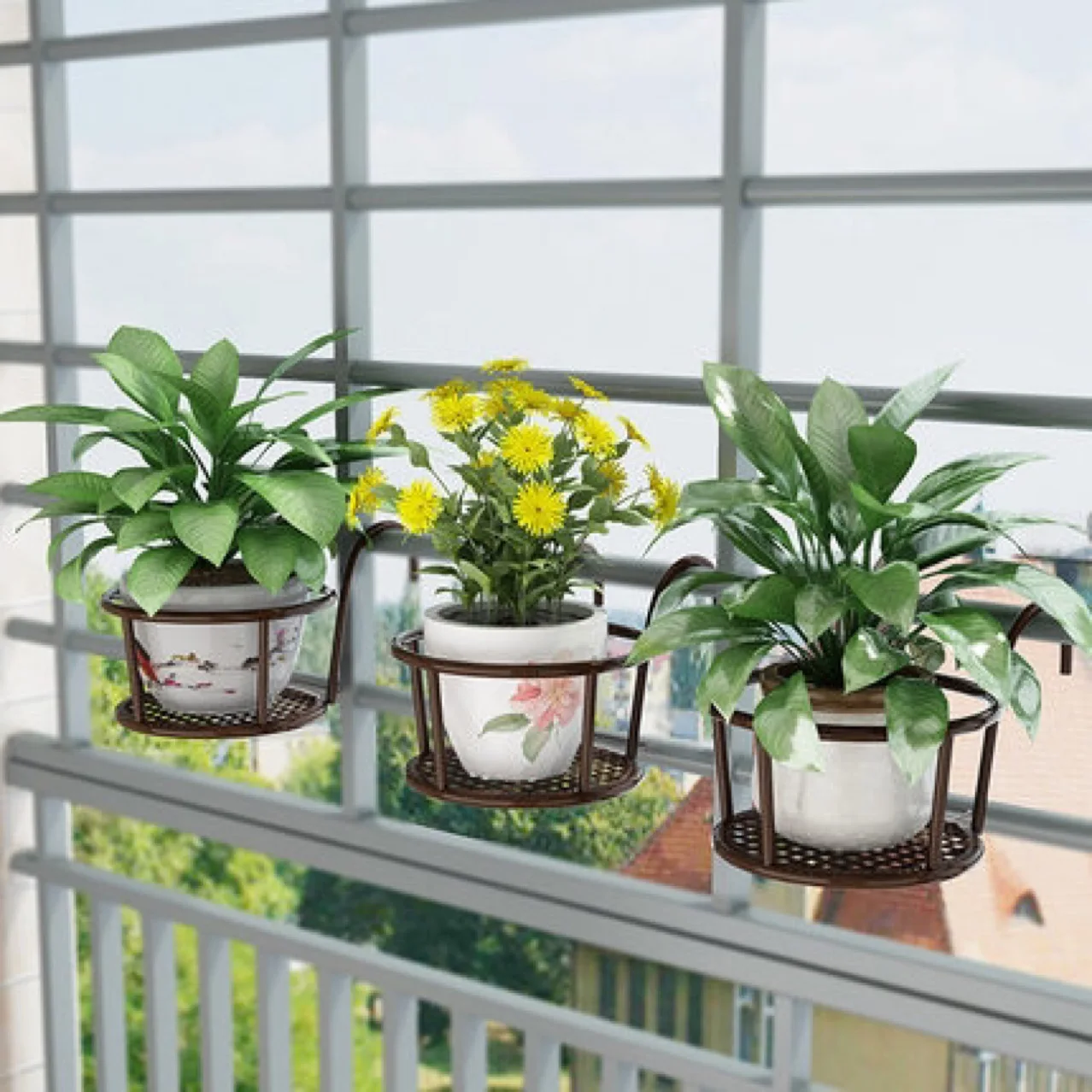 

Versatile Lightweight Metal Plants Stand Plant Shelf Rack For Indoor Balcony Flower Stand Hanging Type Green Hanging Orchid