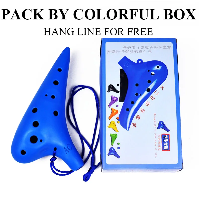 12 отверстий пластиковая Смола окарина флейта альт C Ключ анти сломанный детский