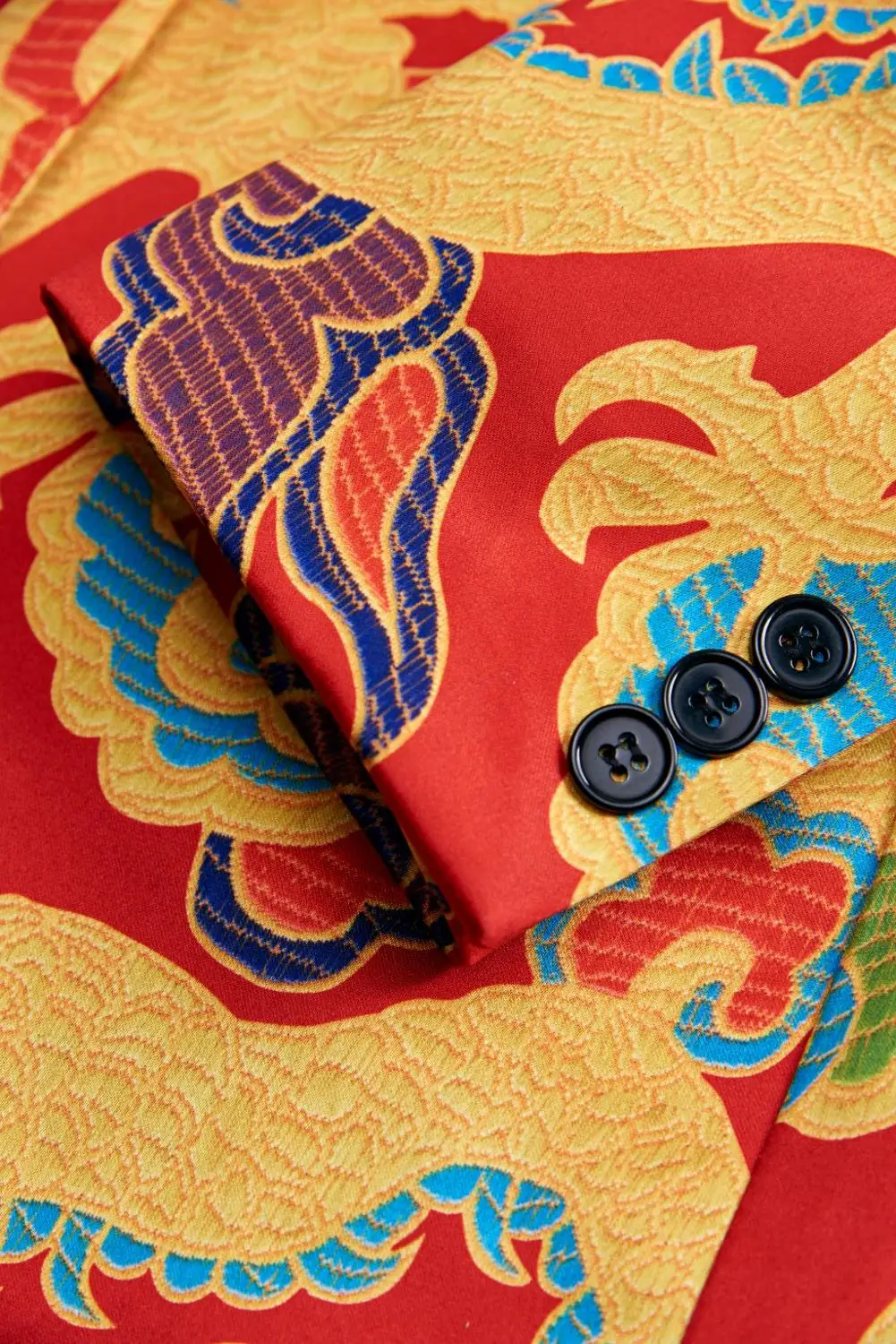Модная мужская повседневная куртка-блейзер в китайском стиле с принтом красного дракона от AliExpress RU&CIS NEW