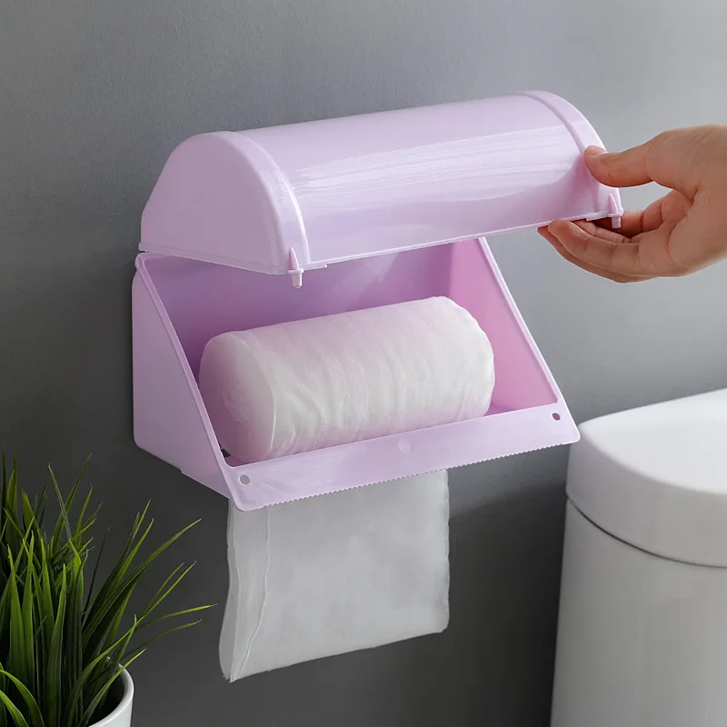 

Bathroom Tissue Box Creative Non-perforated Toilet Tissue Box Waterproof Tissue Holder Pet-proof Toilet Paper Holder