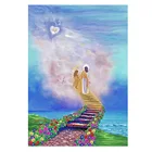 5D христианский Иисус религиозный лестница в Небесный мост полное сверление круглый бриллиант наборы для рисования искусство мультфильм 3D краска бриллиантами