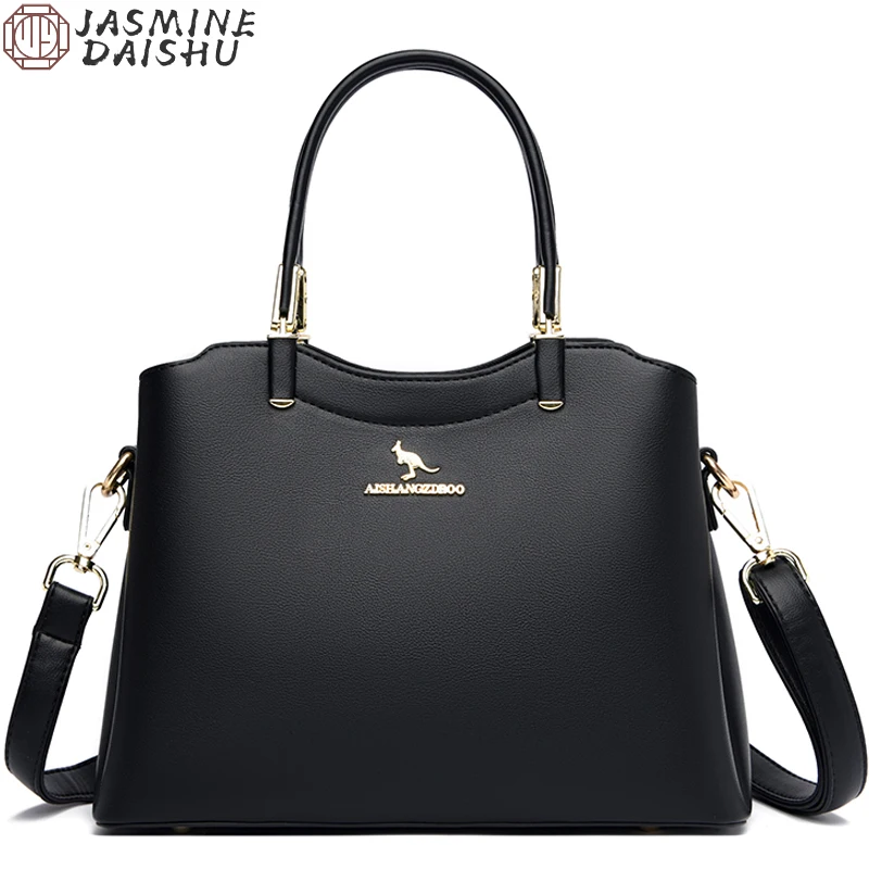 

Womens Luxury Large Capacity Leather Shoulder Bag 2021 Fashion Simple Ladies Handbags High Quality PU Leather Retro Diagonal Bag