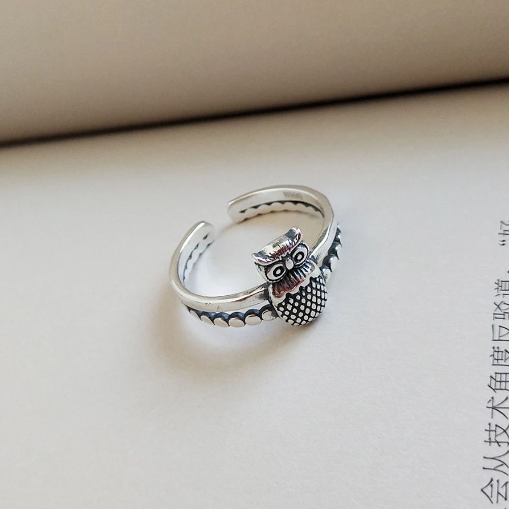 Винтажное ювелирное изделие в стиле хиппи серебряное кольцо и совы ювелирные