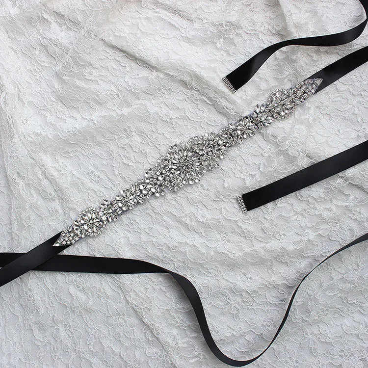 Crystal Wedding Belts Satin Rhinestone Dress Belt Accessories Bridal Ribbon Sash for | Свадьбы и торжества