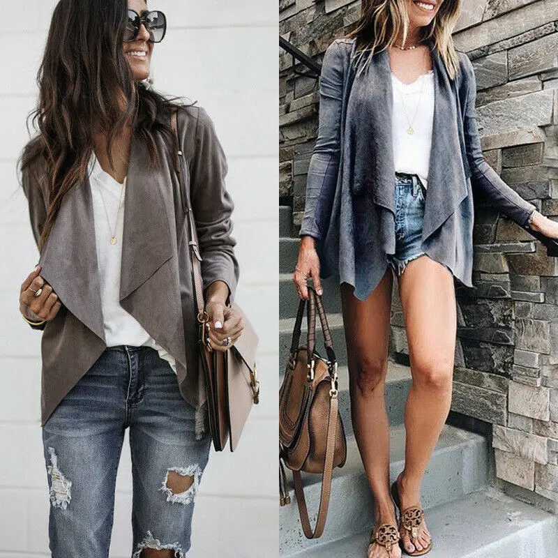 Женский облегающий костюм повседневная осенняя куртка с длинным рукавом верхняя