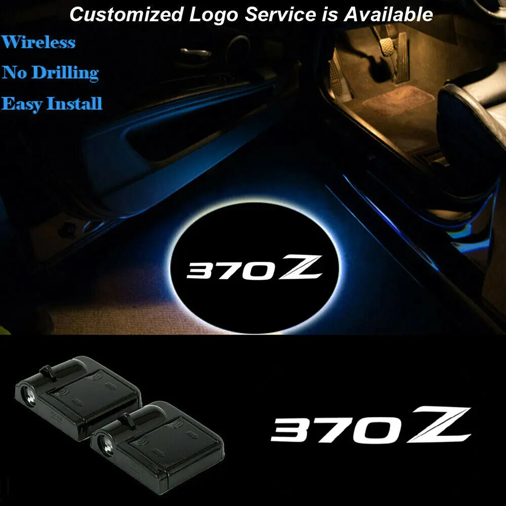 Беспроводной Белый 370 Z Логотип двери автомобиля LED Coutesy Ghost Shadow проектор фары