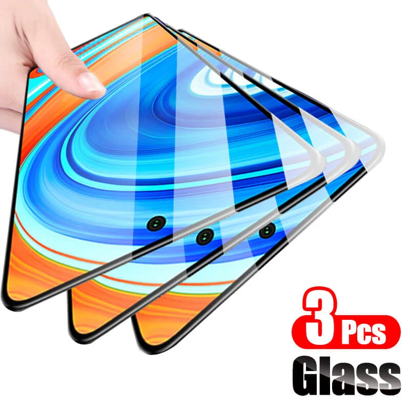 

3Pcs Full Cover For Xiaomi Redmi Note 9 Pro Protective Glass on Xiomi Redmi Note 9 Pro Global Glass Screen Protector Note9 Armor