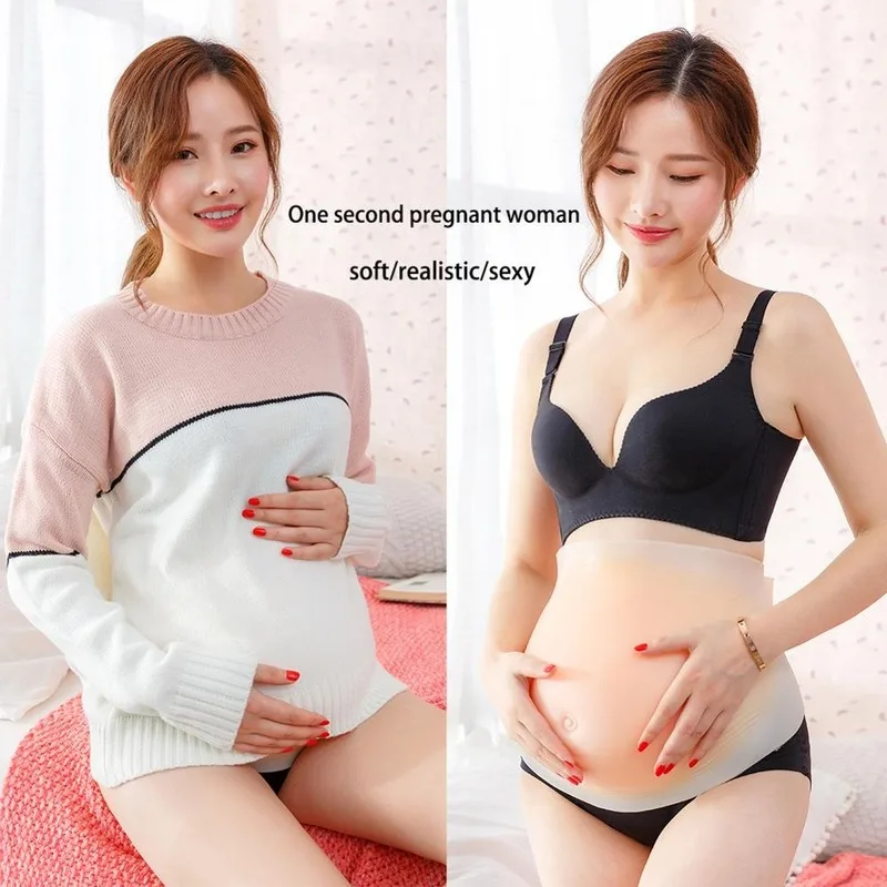 

New 1200g-1500g Realistic Silicone Fake Belly for Pregnant Women for Men and Women Crossdresser Actor Woman Jelly Tummy