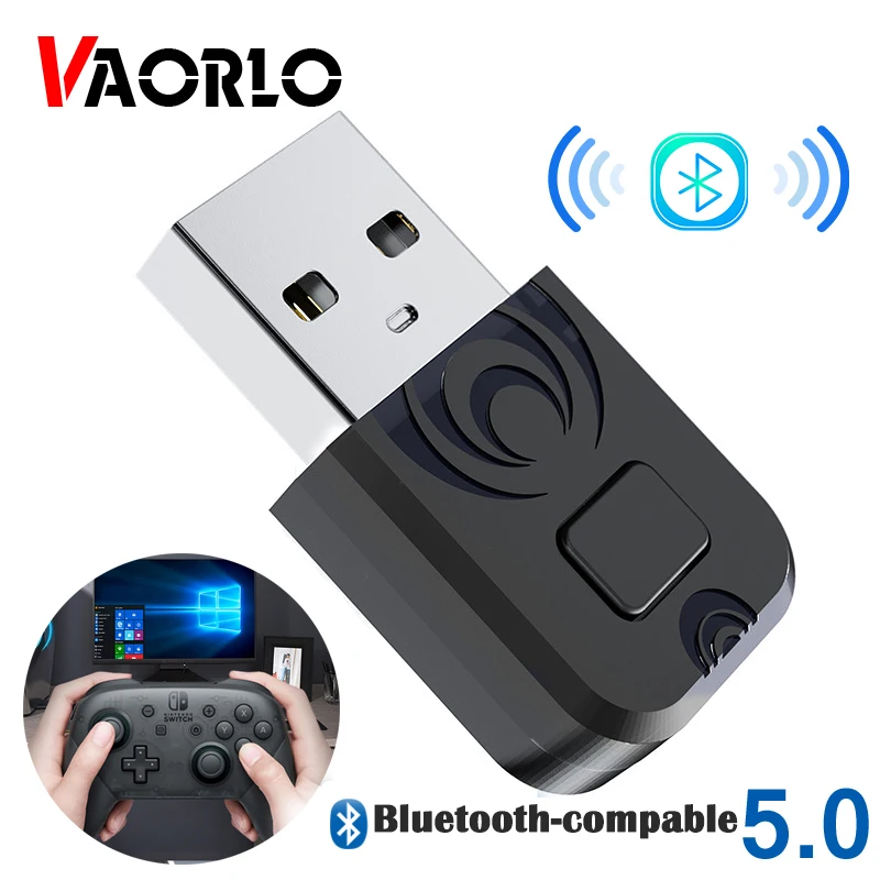 VAORLO USB Dongle Handle Converter For Gamepad PS4 Xbox One S Switch Pro Wireless Controller PC Bluetooth Controller Adapter