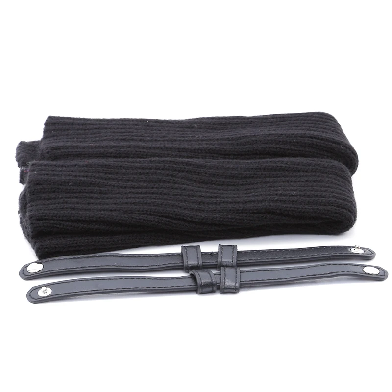 

Autumn Winter Women Knitted Mittens Fashion Warm Belt Fingerless Gloves Female Spring Half Finger Ladies Keyboard Long Gloves