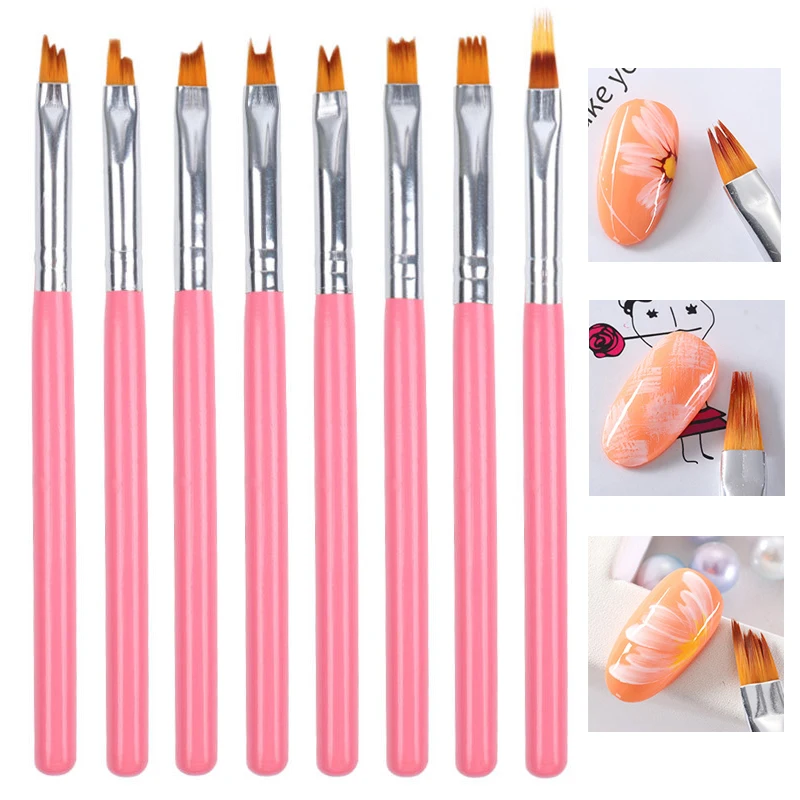 Набор инструментов для дизайна ногтей набор кистей для рисования ногтей двусторонняя ручка для точек для ногтей порошок для дизайна ногтей... от AliExpress WW