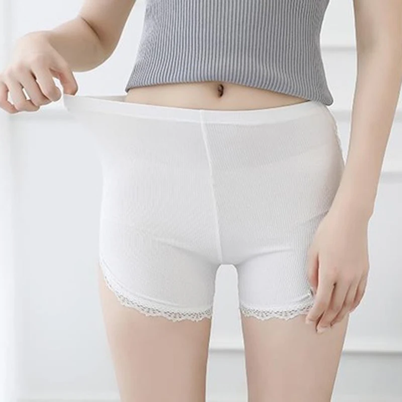 Короткие штаны для женщин милые бесшовные шорты с высокой талией безопасные