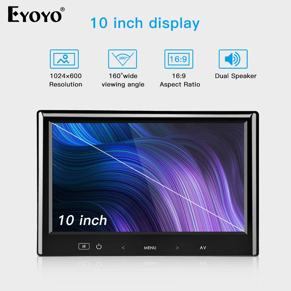 Маленький ЖК монитор APROTII AP10A 10 ''HDMI VGA 1024x600 для телевизора офиса домашней