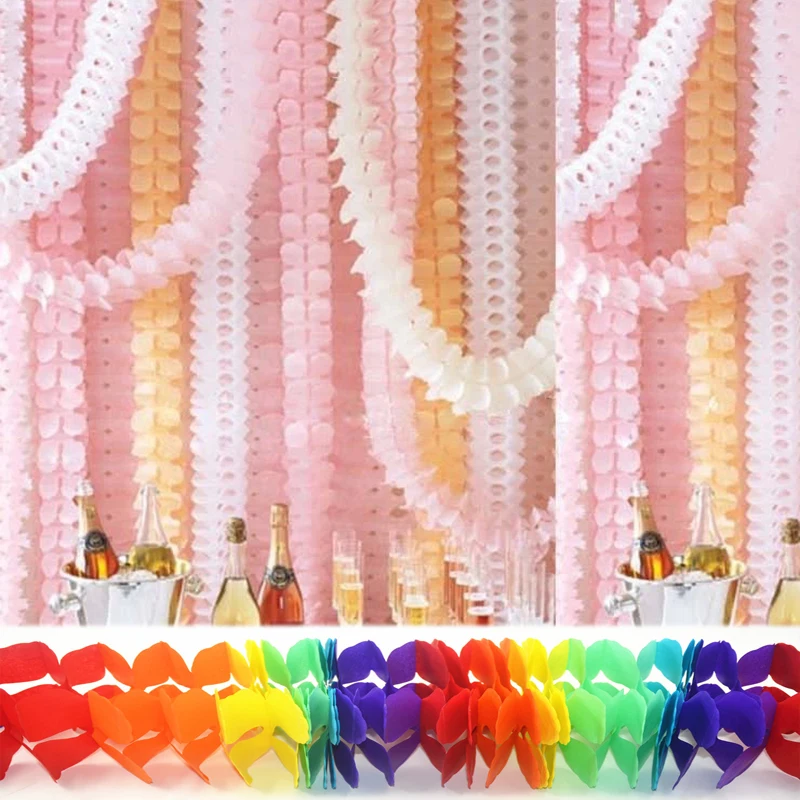 3 6 м гирлянды для свадебной вечеринки Рождественское украшение бумага в виде