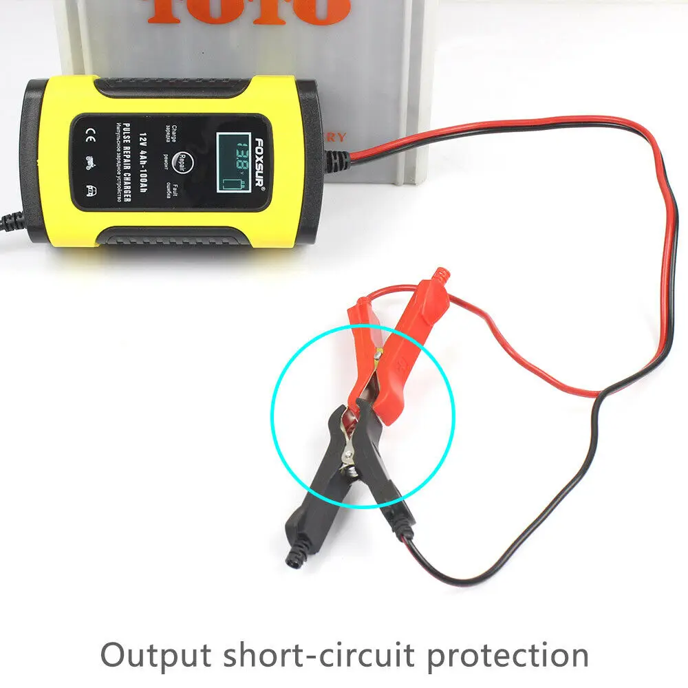 Автомобильный Батарея Зарядное устройство 12V 5A ЖК дисплей интеллигентая (ый)