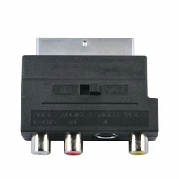 scart adaptor av block to 3 rca phono composite s video with inout switch scart to svhs adapter for video dvd recorder