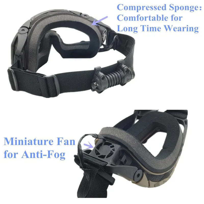 FMA тактические si баллистические Анти туман очки с вентилятор против пыль уличные