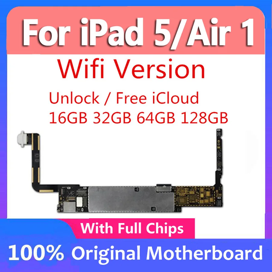 Для iPad 5 Air 1 Материнская плата WiFi + Cellular версия хорошо протестированная