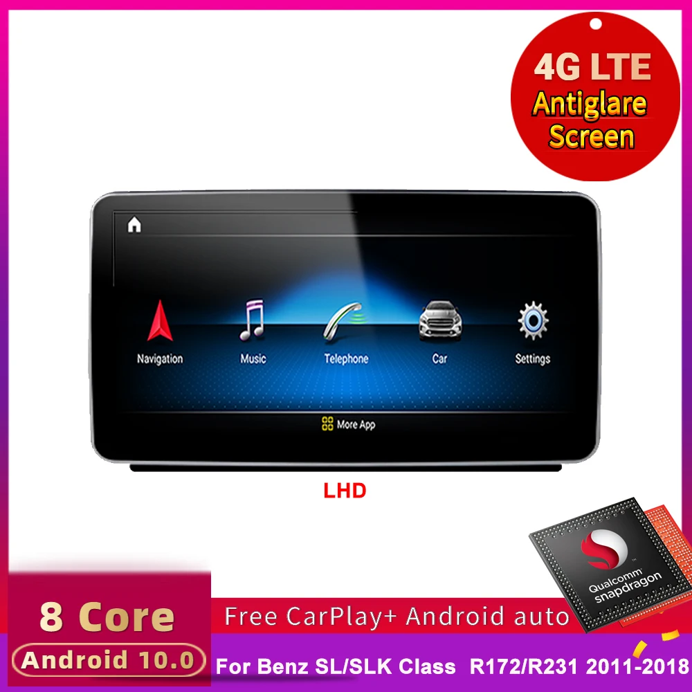 Автомобильная Мультимедийная система Android 10 0 4 + 64 ГБ автомобильный dvd-плеер