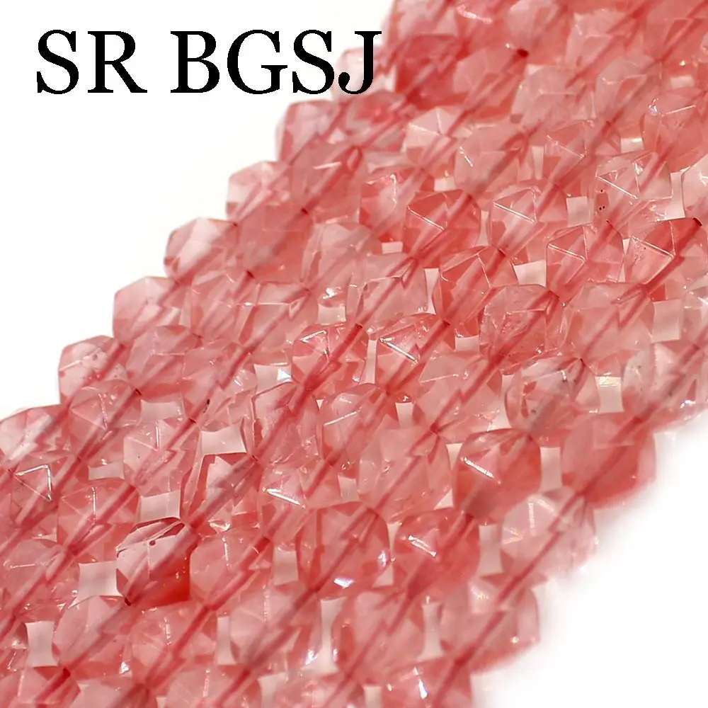 Бесплатная доставка 8 мм граненые круглые полигональные Арбузные кристаллы